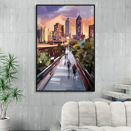 Atlanta Beltline Artwork Sitting Room - Black Canvas Wall Art