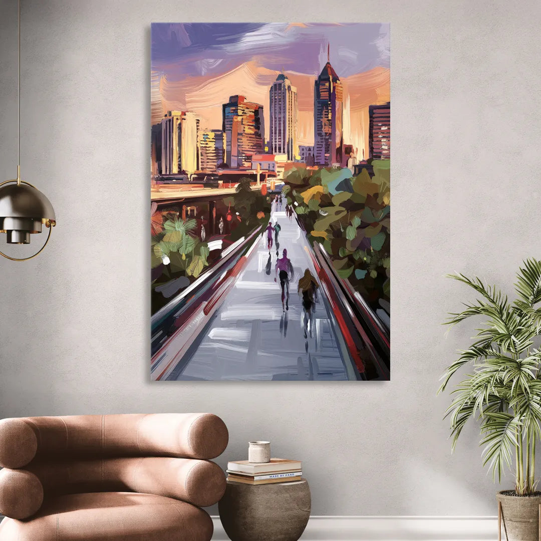 Atlanta Beltline Artwork Living Room - Canvas Wall Art
