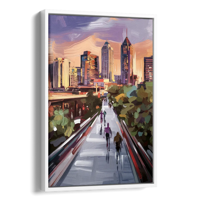 Atlanta Beltline Artwork Side - White Canvas Wall Art