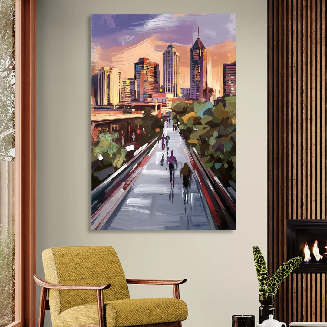Atlanta Beltline Artwork Sitting Room - Canvas Wall Art