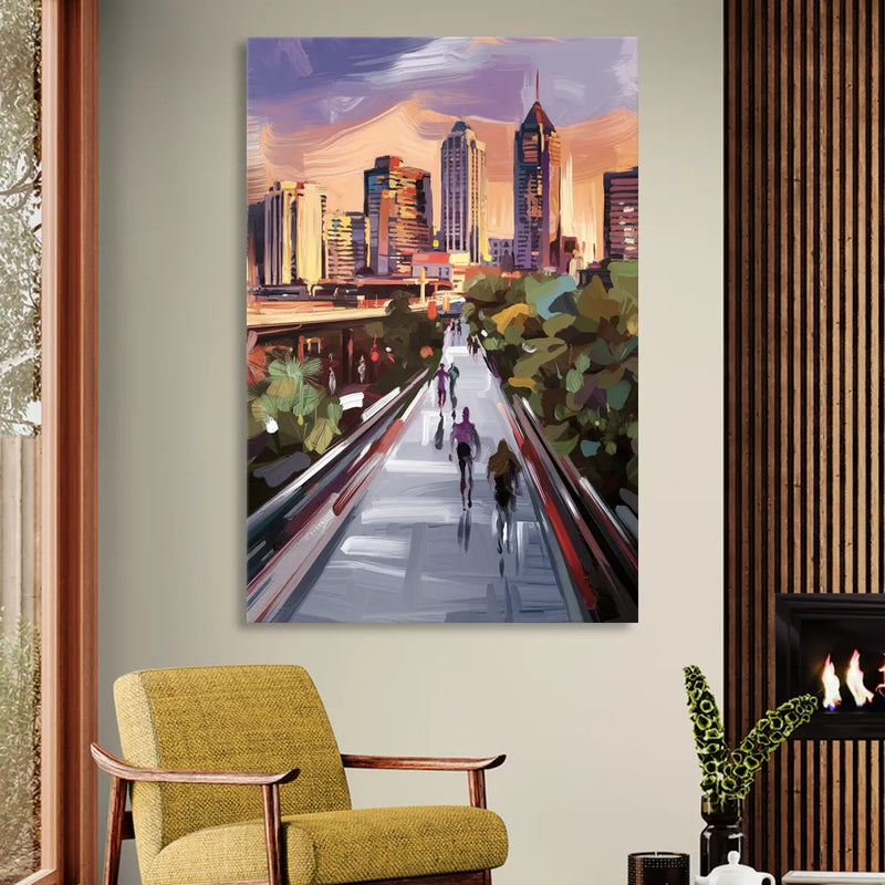 Atlanta Beltline Artwork Sitting Room - Canvas Wall Art