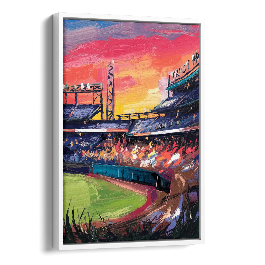 Atlanta Braves Photography Print Side - White Canvas Wall Art