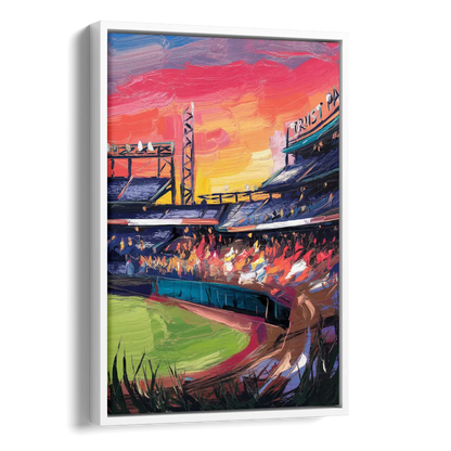 Atlanta Braves Photography Print Side - White Canvas Wall Art