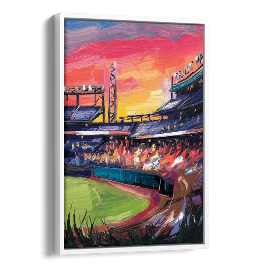 Atlanta Braves Photography Print Side - White Canvas Wall Art