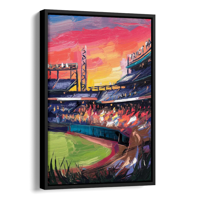 Atlanta Braves Photography Print Side - Black Canvas Wall Art