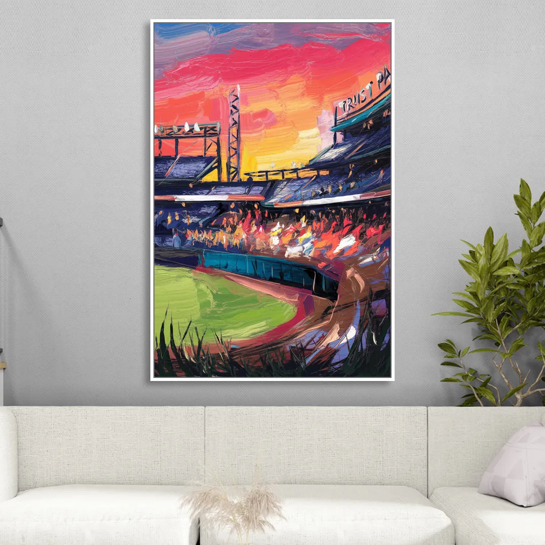 Atlanta Braves Photography Print Living Room - White Canvas Wall Art