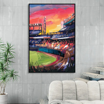 Atlanta Braves Photography Print Living Room - Black Canvas Wall Art