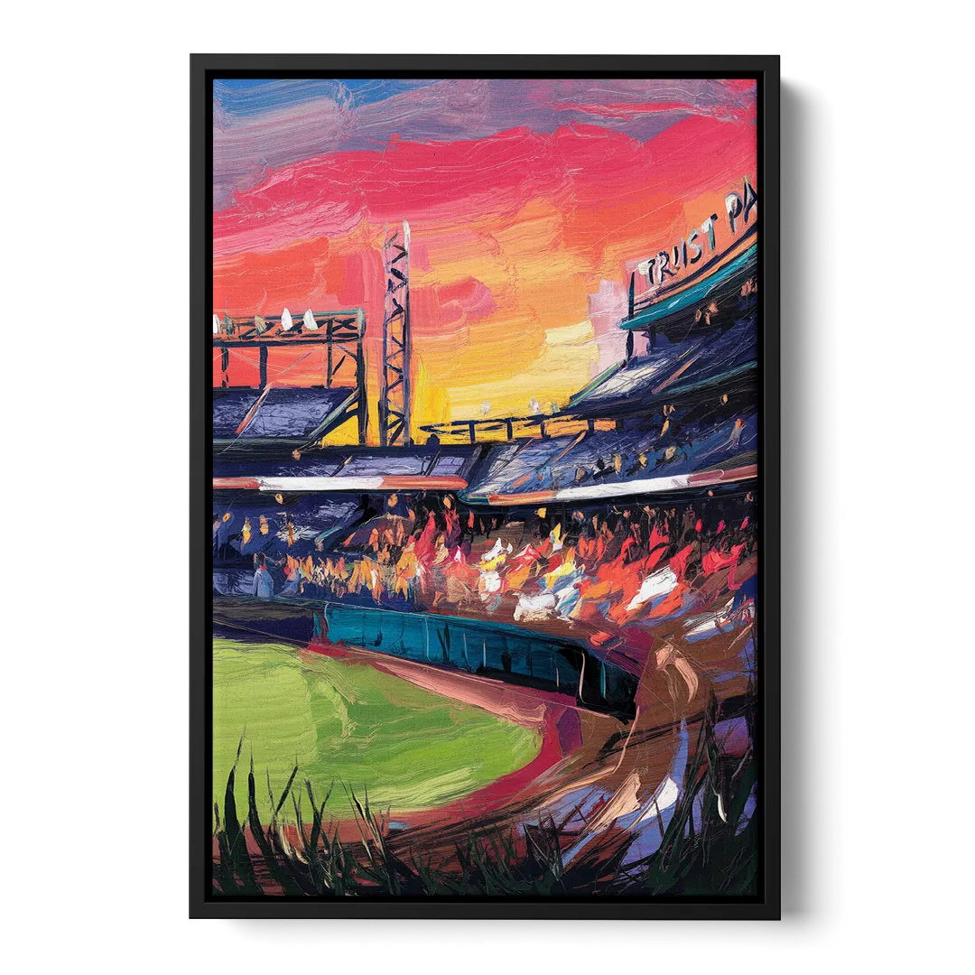 Atlanta Braves Photography Print Front - Black Canvas Wall Art