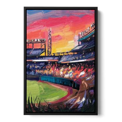 Atlanta Braves Photography Print Front - Black Canvas Wall Art
