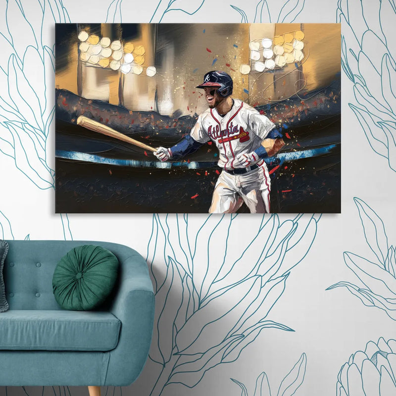 Atlanta Braves World Series Celebration Sitting Room - Canvas Wall Art