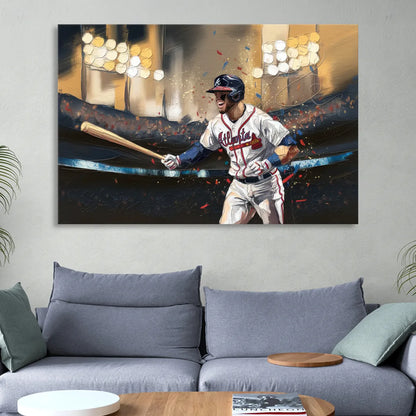 Atlanta Braves World Series Celebration Living Room - Canvas Wall Art
