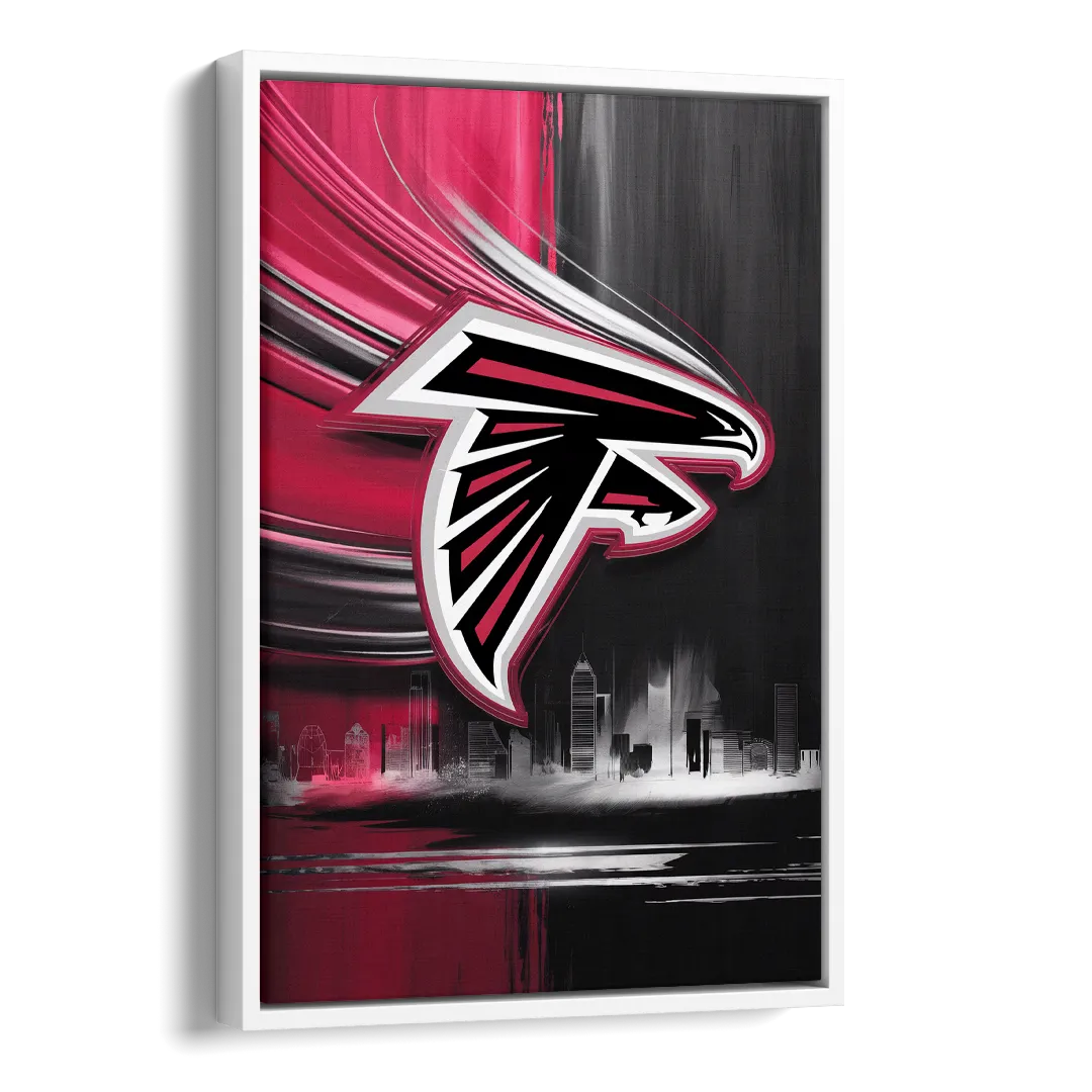 Atlanta Falcons Fans Tribute Side - White Canvas Wall Art