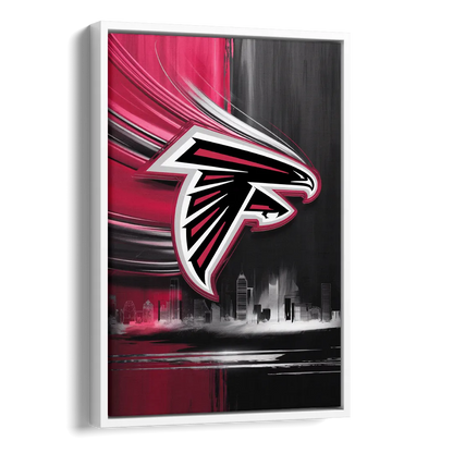 Atlanta Falcons Fans Tribute Side - White Canvas Wall Art