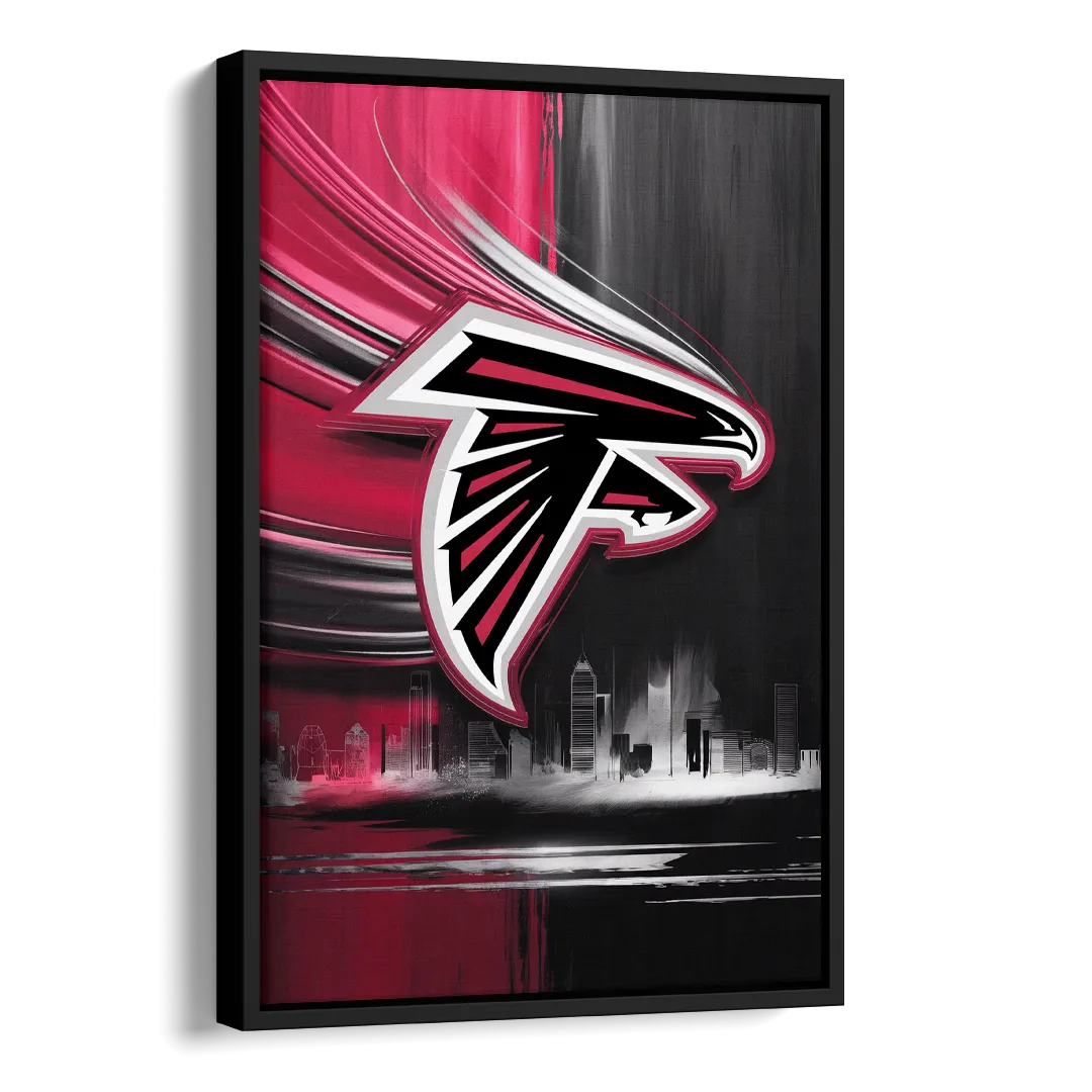 Atlanta Falcons Fans Tribute Side - Black Canvas Wall Art