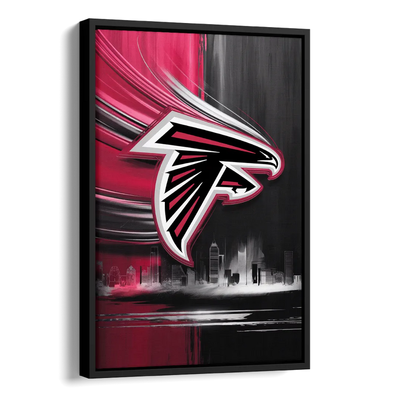 Atlanta Falcons Fans Tribute Side - Black Canvas Wall Art