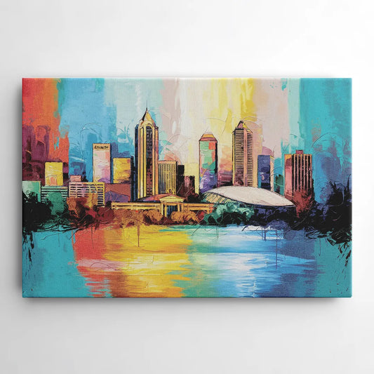 Atlanta Skyline Panoramic View - Canvas Wall Art