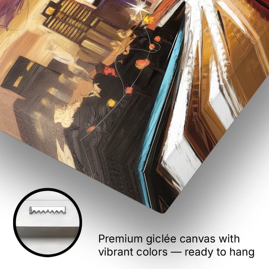 Atlanta Skyline With Georgia Dome - Canvas Wall Art - Gallery Wrap Corner