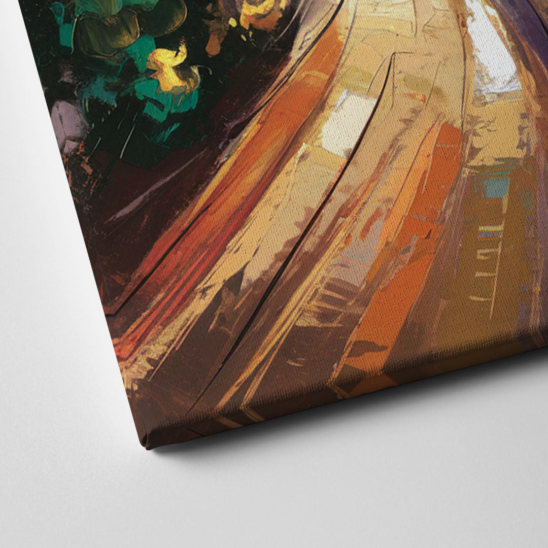Atlanta Skyline at Sunset Canvas Close Up