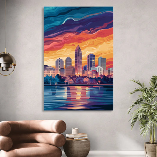 Atlanta Street Photography Living Room - Canvas Wall Art