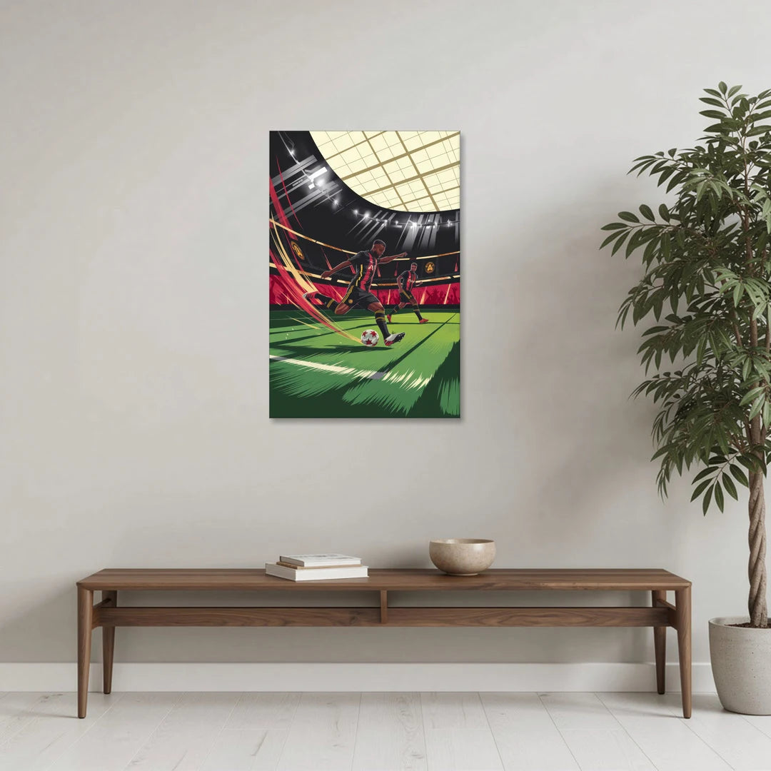 Atlanta United Soccer Action - Canvas Wall Art - Coffee Table - 24x36