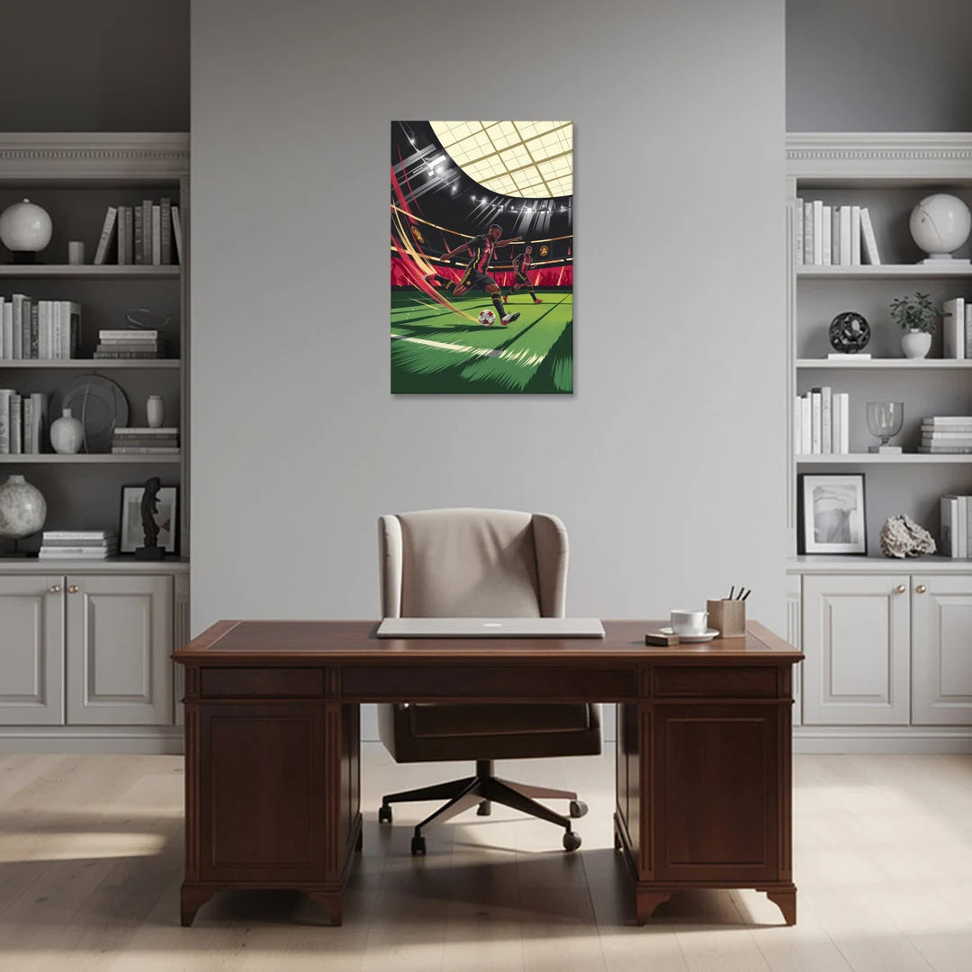 Atlanta United Soccer Action - Canvas Wall Art - Office - 24x36