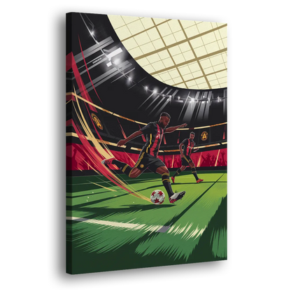 Atlanta United Soccer Action Side - Canvas Wall Art
