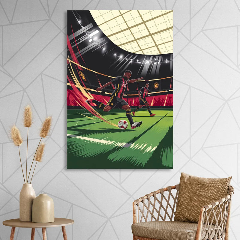 Atlanta United Soccer Action Sitting Room - Canvas Wall Art