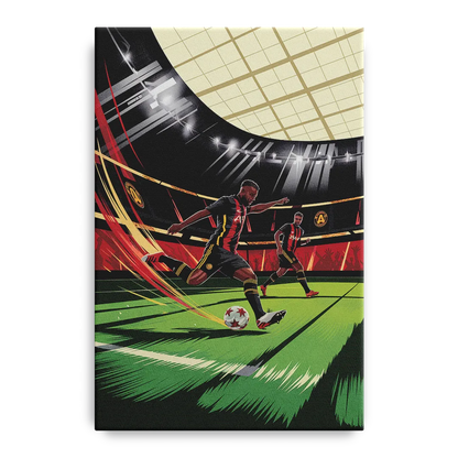 Atlanta United Soccer Action Front - Canvas Wall Art