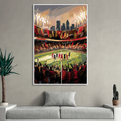 Atlanta United Team Celebration Living Room - White Canvas Wall Art
