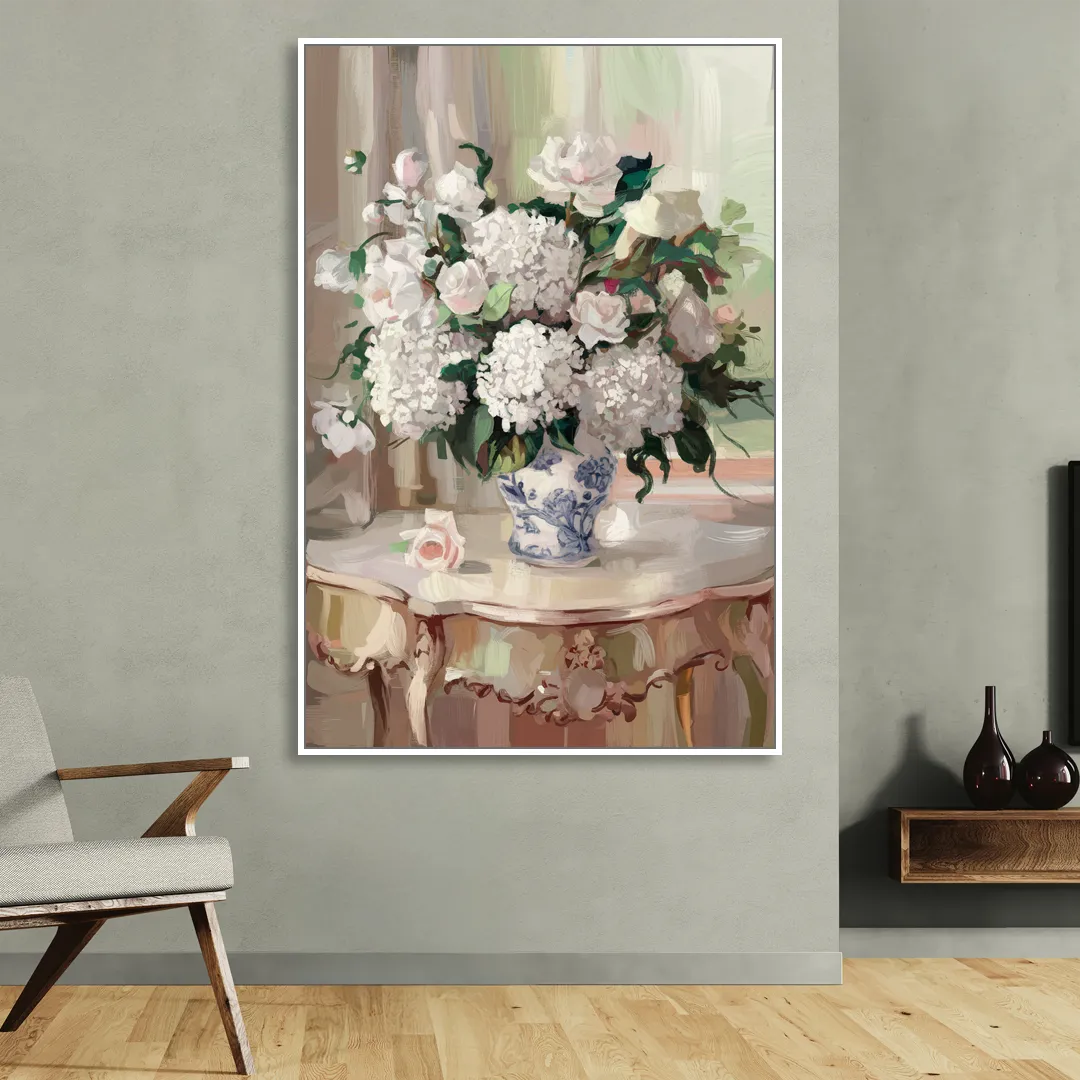 Augusta Classic Southern Charm Living Room - White Canvas Wall Art