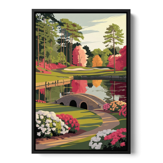 Augusta Golf Heritage Tribute - Black Framed Canvas Wall Art - Front