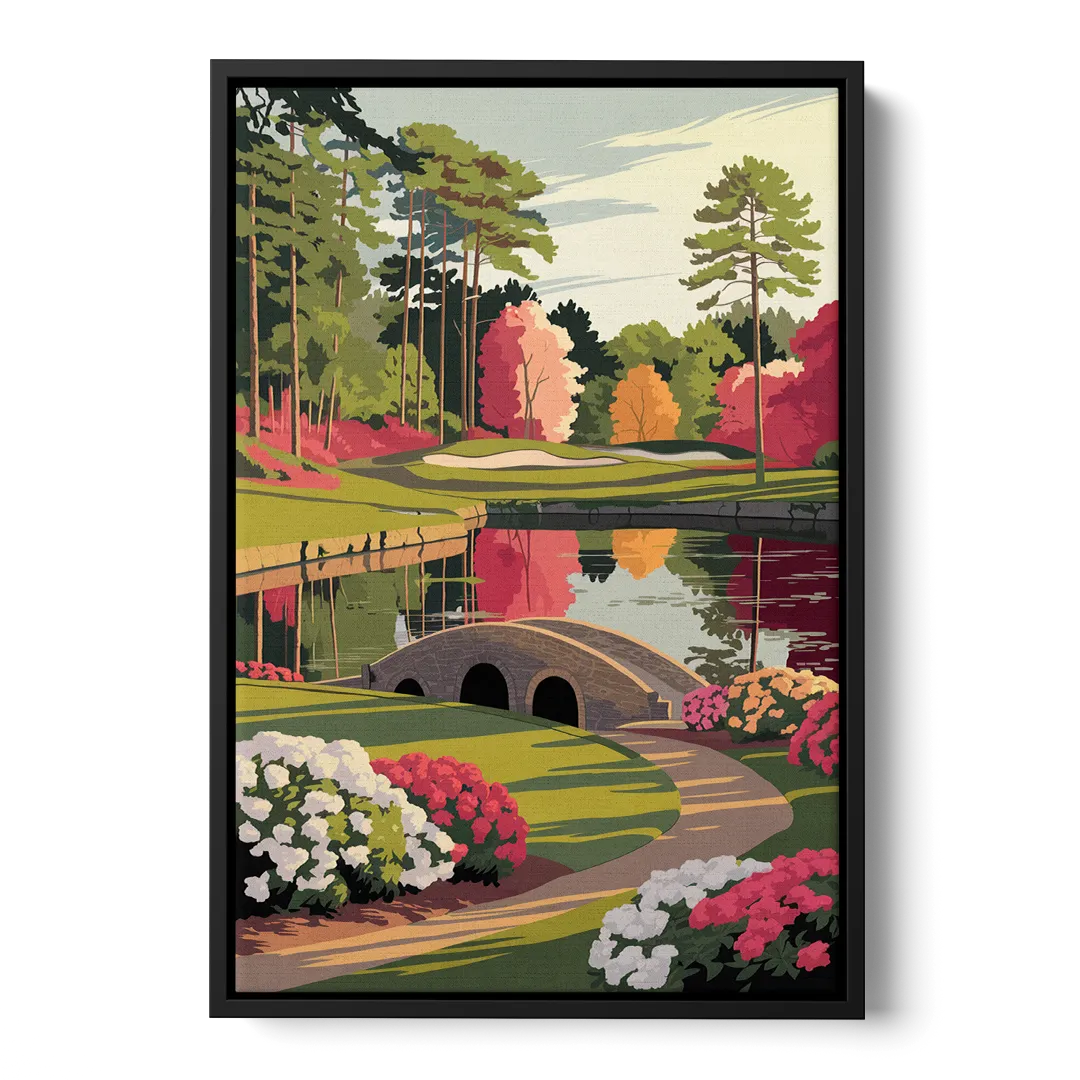 Augusta Golf Heritage Tribute Front - Black Canvas Wall Art