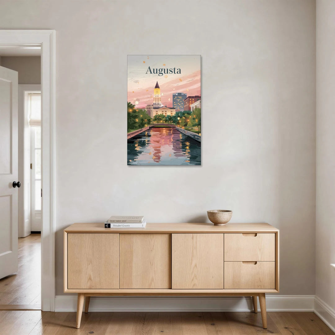 Augusta Historic Downtown Charm - Canvas Wall Art - Coffee Table - 24x36