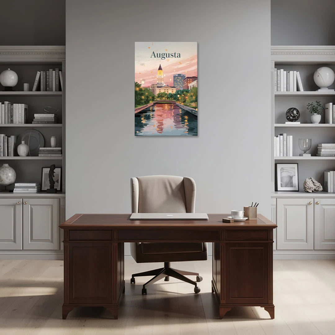 Augusta Historic Downtown Charm - Canvas Wall Art - Office - 24x36