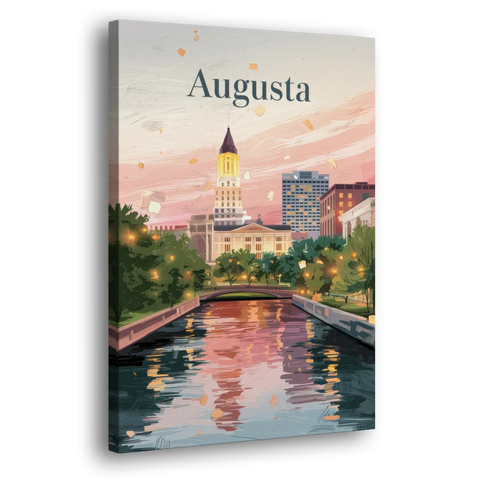 Augusta Historic Downtown Charm - Canvas Wall Art - Side