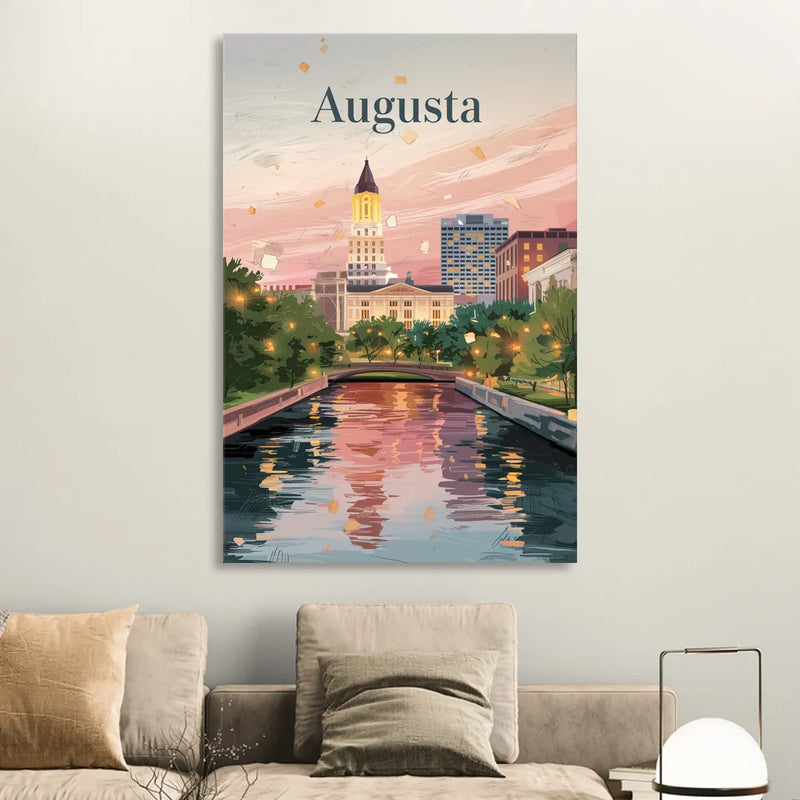 Augusta Historic Downtown Charm Sitting Room - Canvas Wall Art
