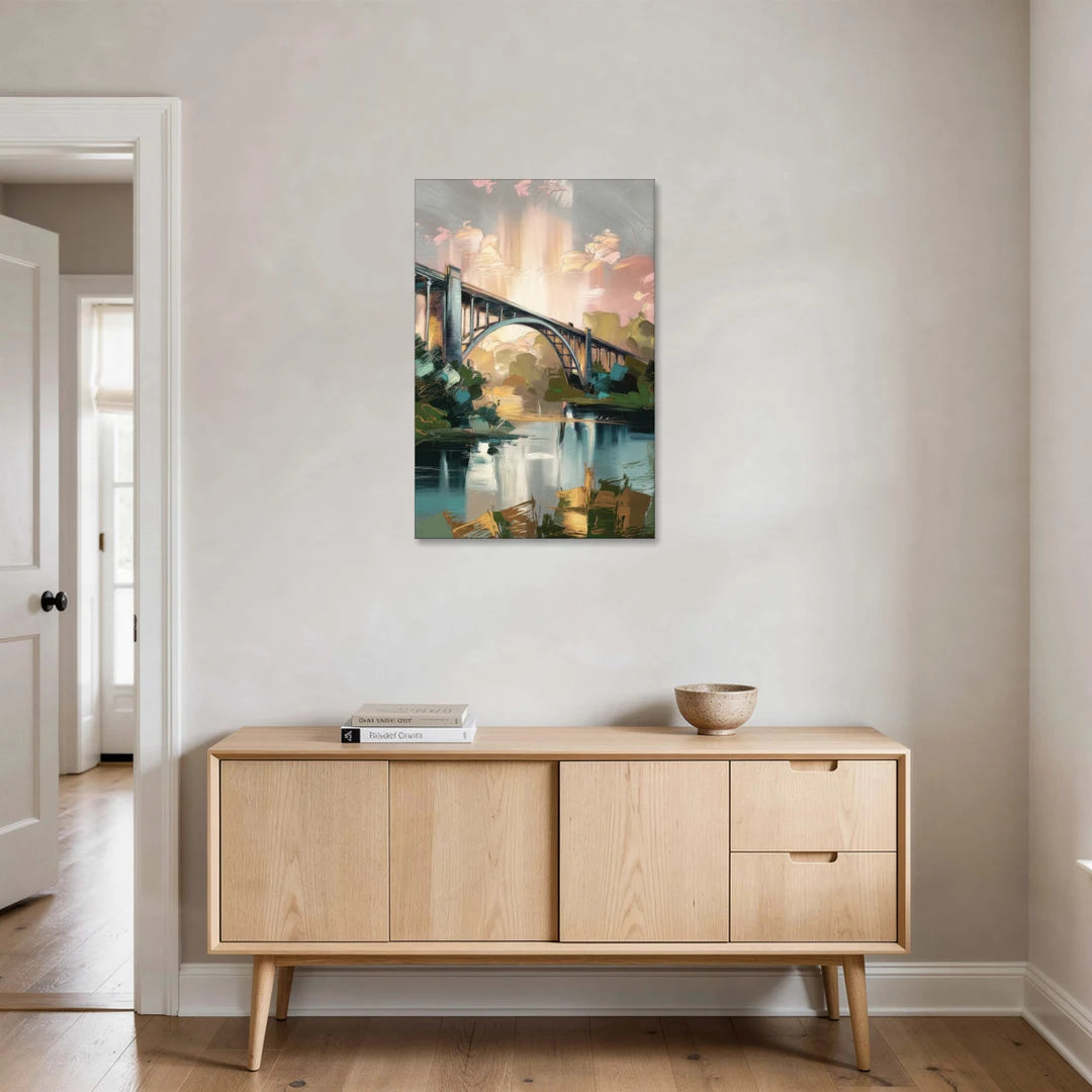 Augusta Iconic Bridge View - Canvas Wall Art - Coffee Table - 24x36