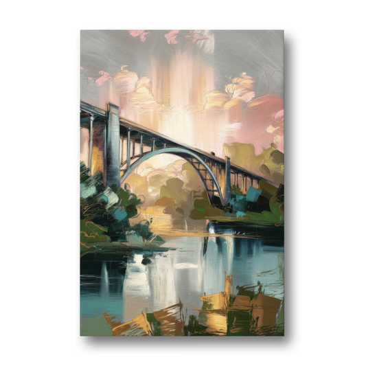 Augusta Iconic Bridge View - Canvas Wall Art - Front