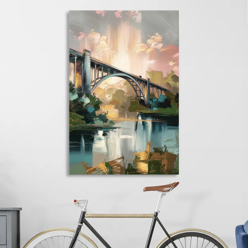 Augusta Iconic Bridge View Sitting Room - Canvas Wall Art