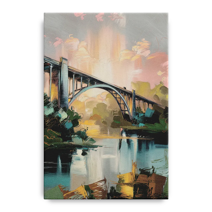 Augusta Iconic Bridge View Front - Canvas Wall Art