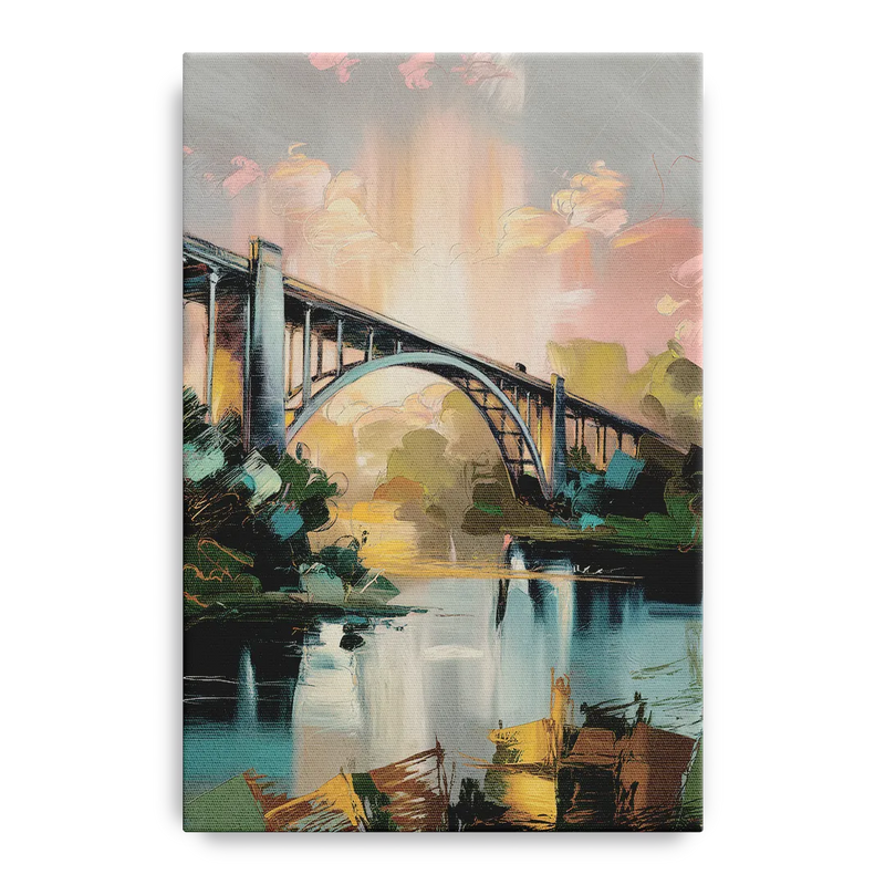 Augusta Iconic Bridge View Front - Canvas Wall Art