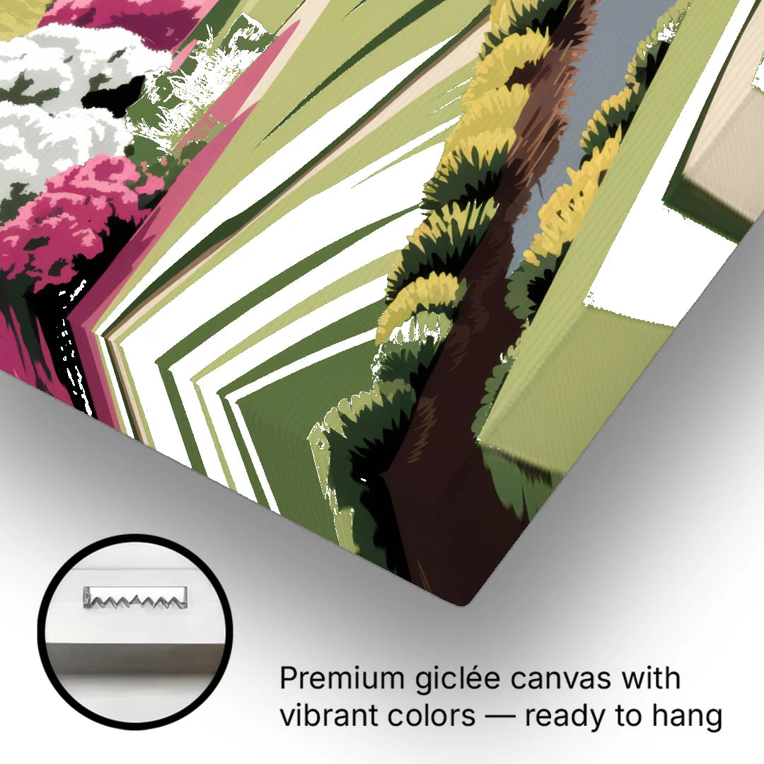 Augusta National Green Landscape - Canvas Wall Art - Gallery Wrap Corner