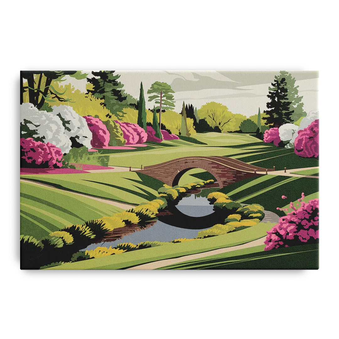 Augusta National Green Landscape Front - Canvas Wall Art