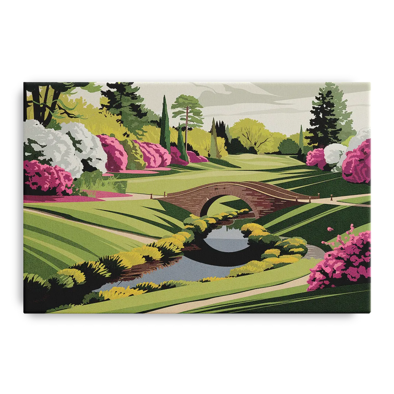 Augusta National Green Landscape Front - Canvas Wall Art