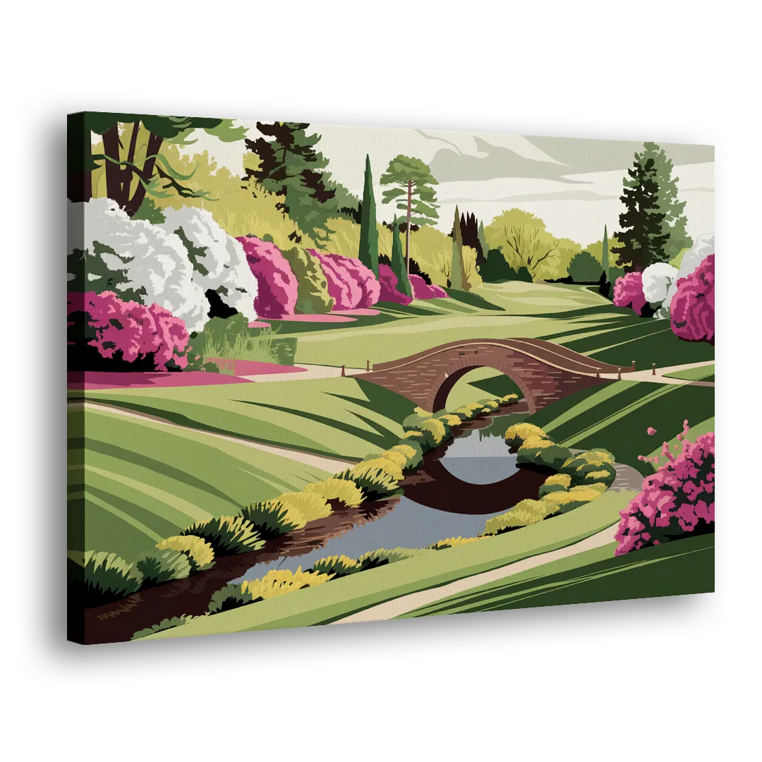Augusta National Green Landscape Side - Canvas Wall Art