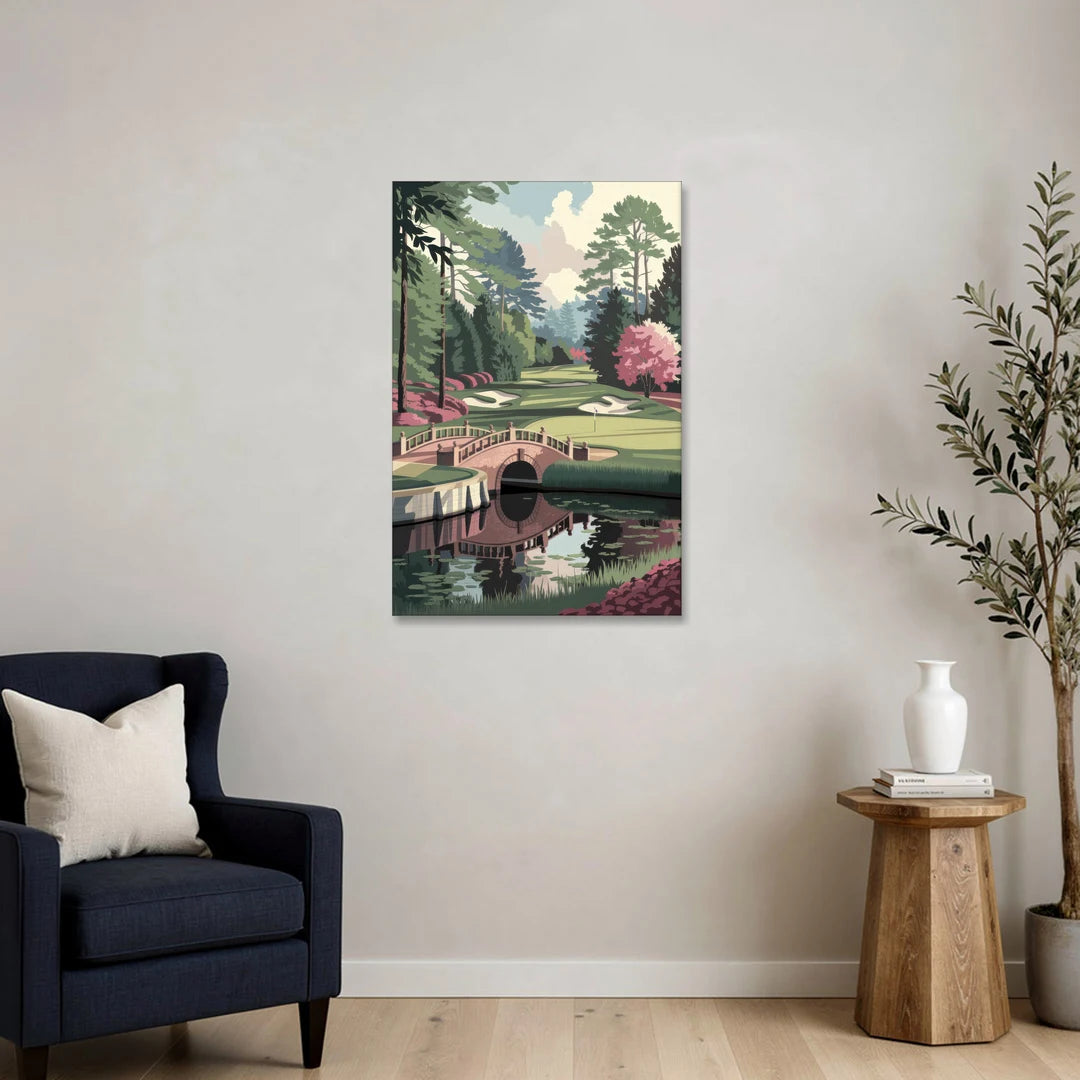 Augusta Scenic Golf Course - Canvas Wall Art - Sofa - 24x36