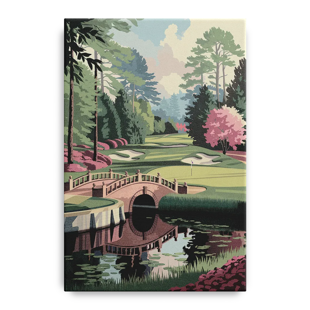 Augusta Scenic Golf Course Front - Canvas Wall Art