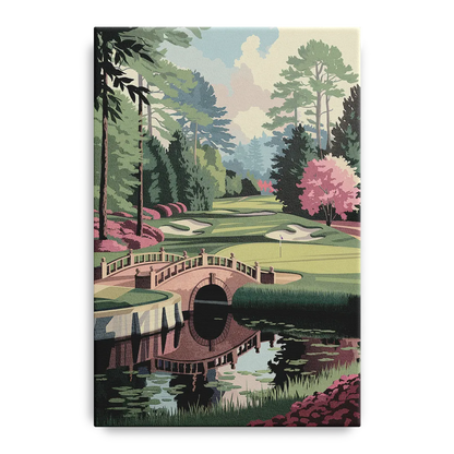 Augusta Scenic Golf Course Front - Canvas Wall Art