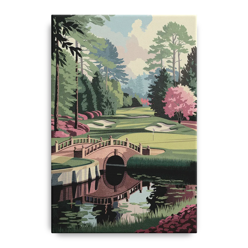 Augusta Scenic Golf Course Front - Canvas Wall Art