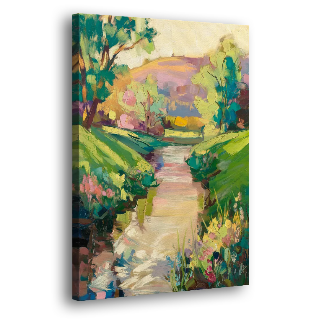 Augusta Serene Riverfront Side - Canvas Wall Art